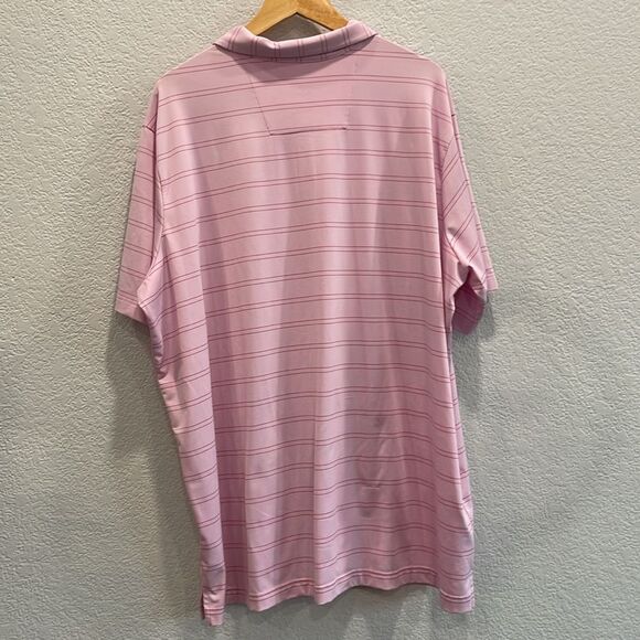 Antigua Montigo Pink with Red Stripes Athletic Golf Polo Size XXL - Picture 5 of 7